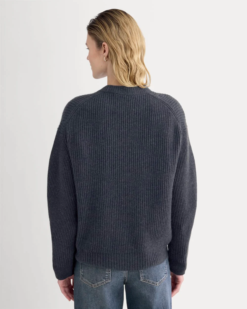 The Cocoon Crew in Wool Cashmere | Indigo