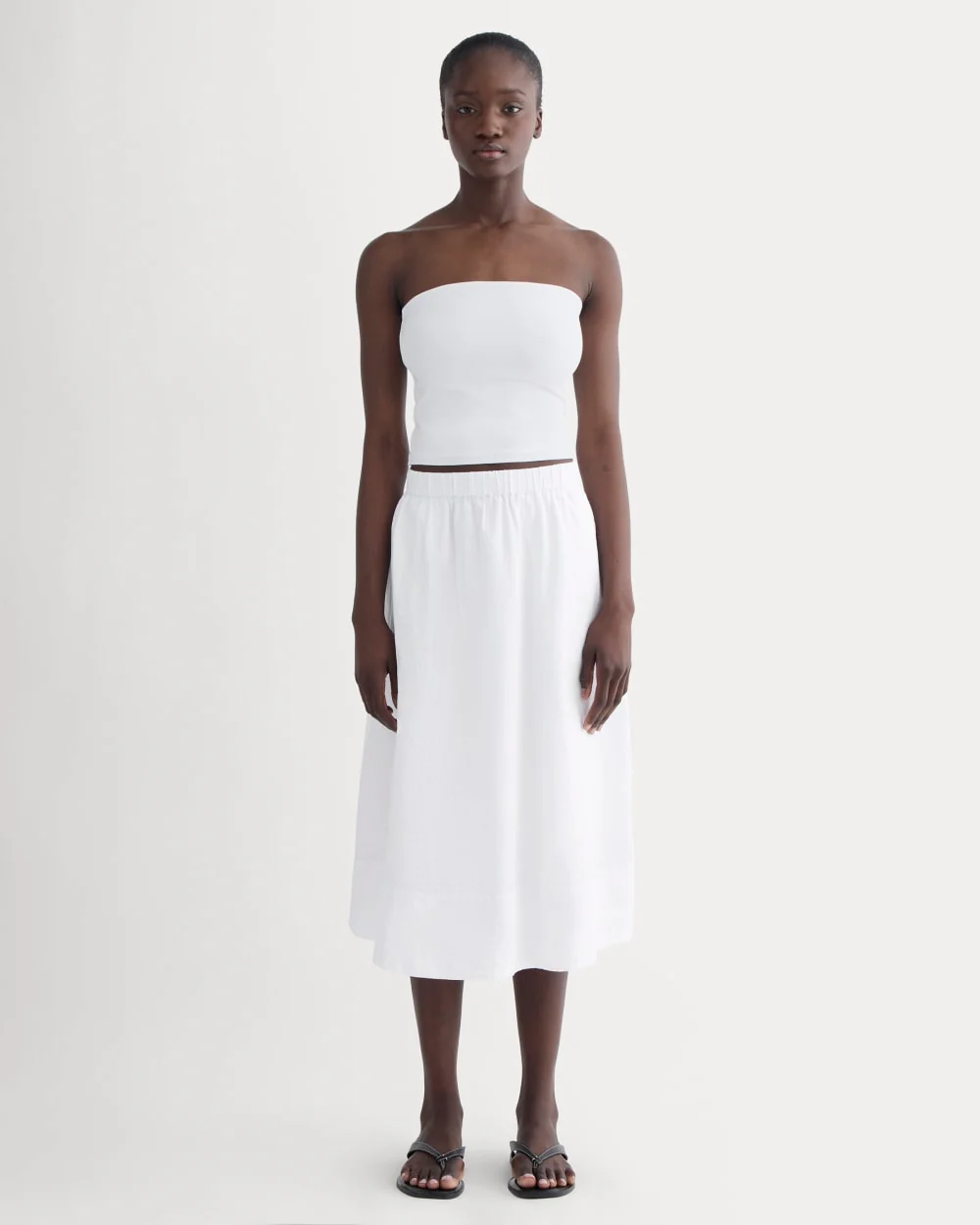 The Gauze Tiered Skirt | White