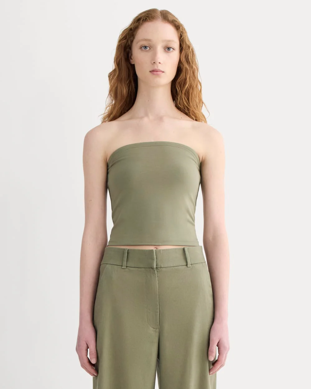 The Form Tube Top | Lichen Green