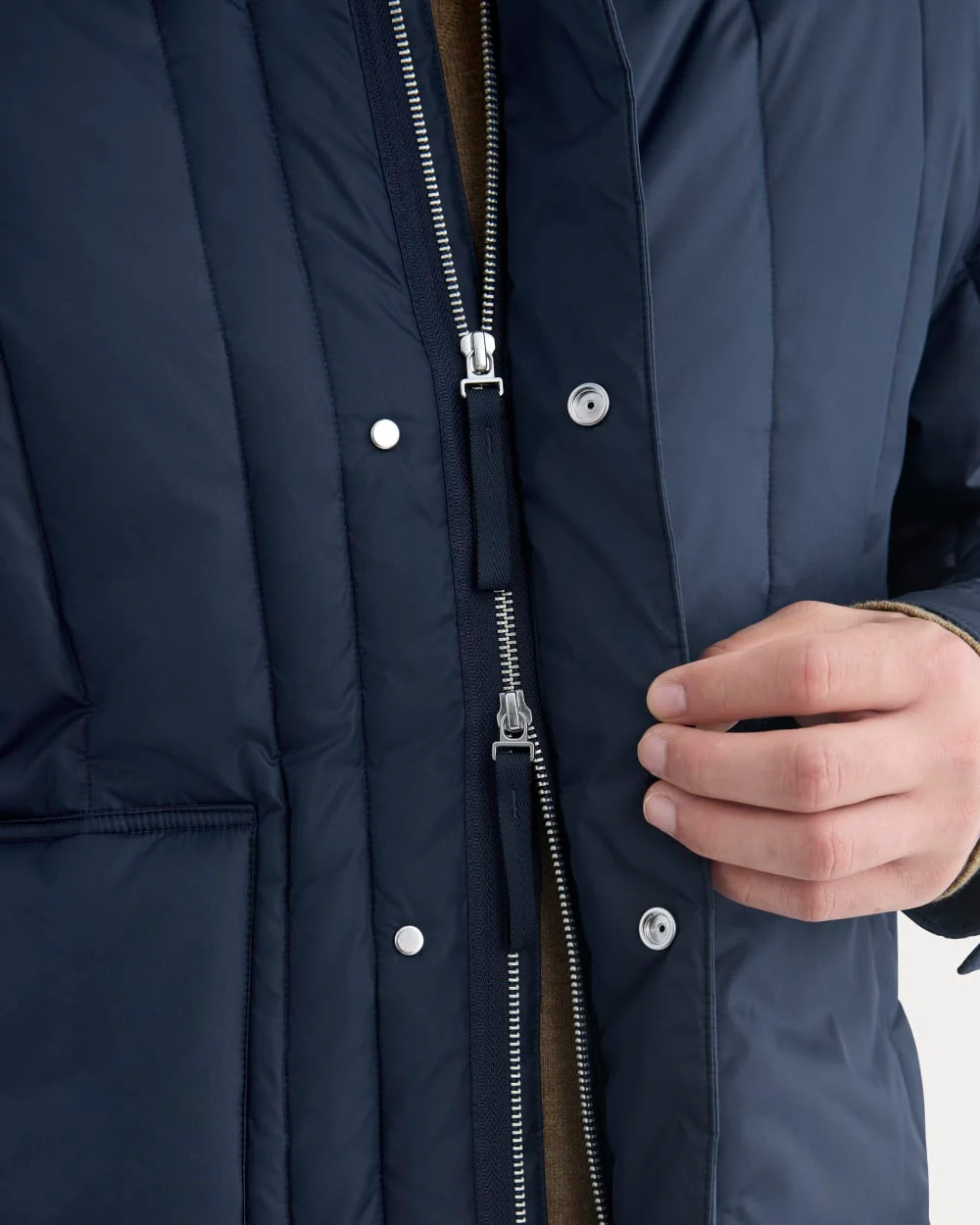 ReNew Vertical-Quilted Jacket | Navy