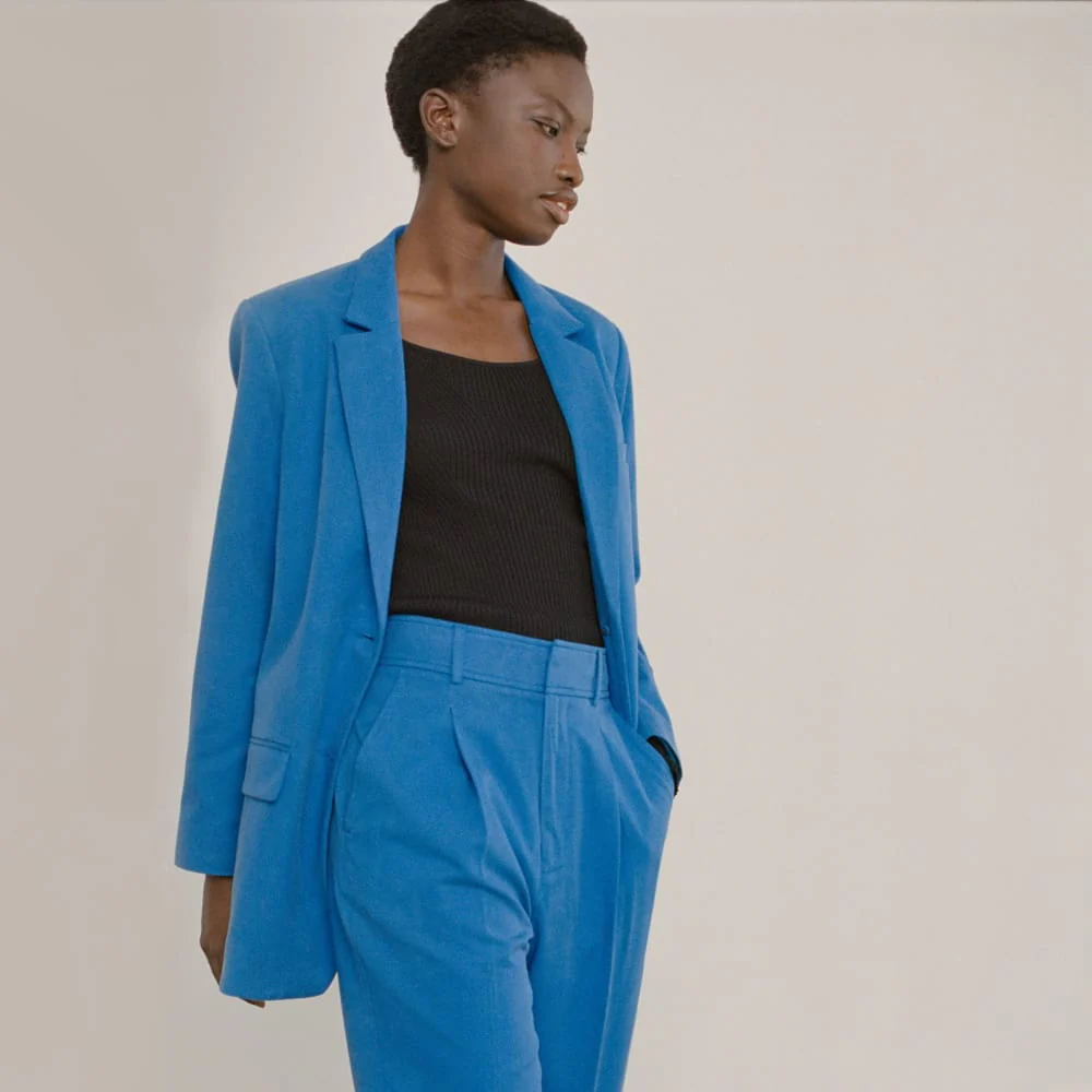The Oversized Blazer in Buttersmooth | Brilliant Blue