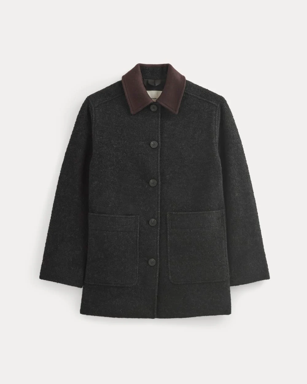 Italian Car Coat | Carbone/Black