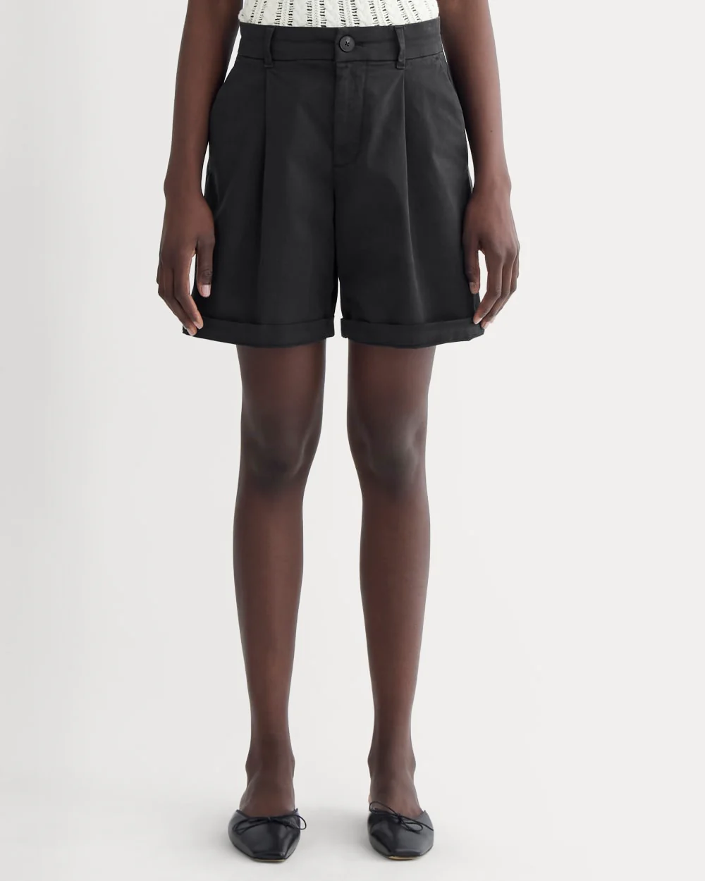 The Pleated Chino Short | Black