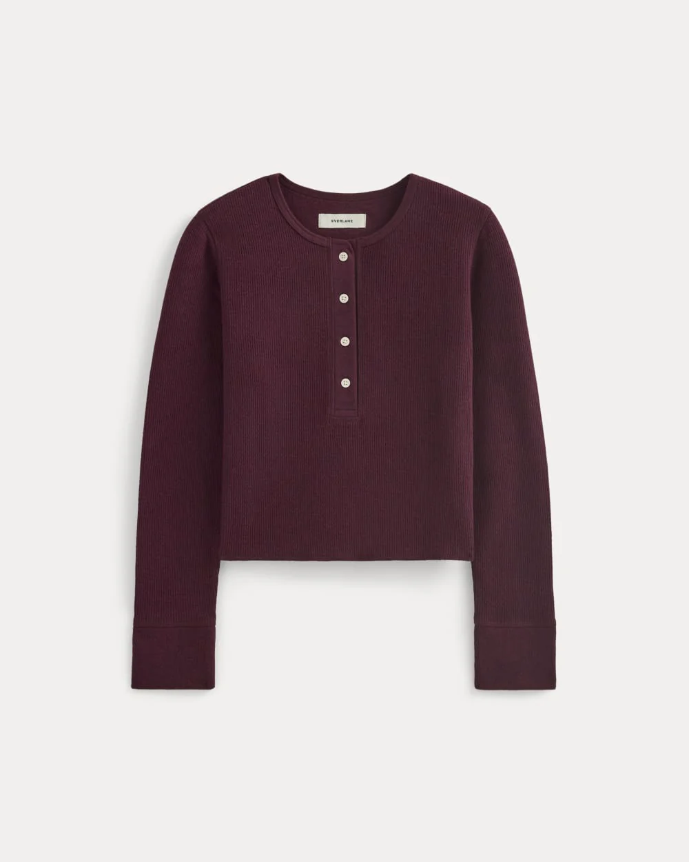 Boxy Henley in Cozy Waffle | Heathered Port Royale