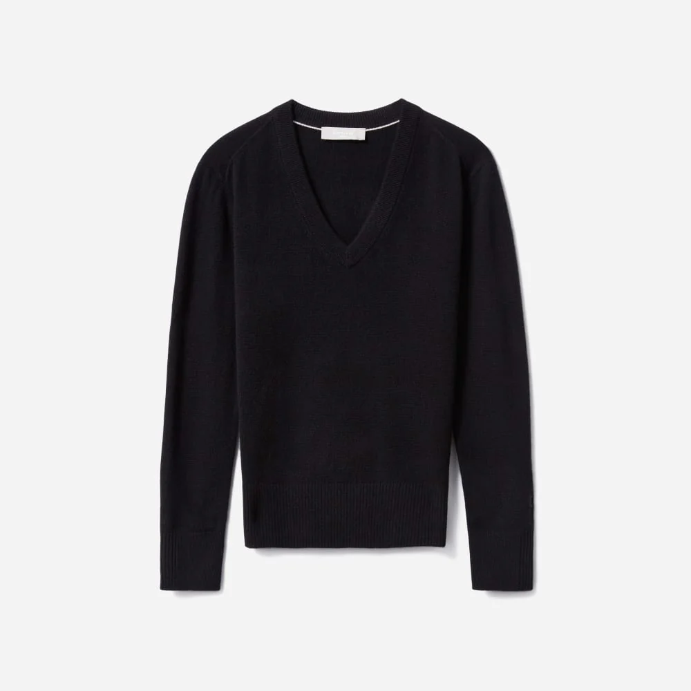 The Cashmere V-Neck | Black
