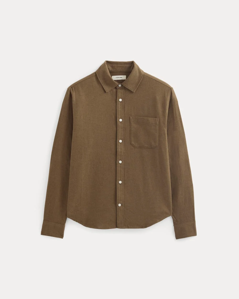 Brushed Flannel Shirt | Heathered Cocoa Brown
