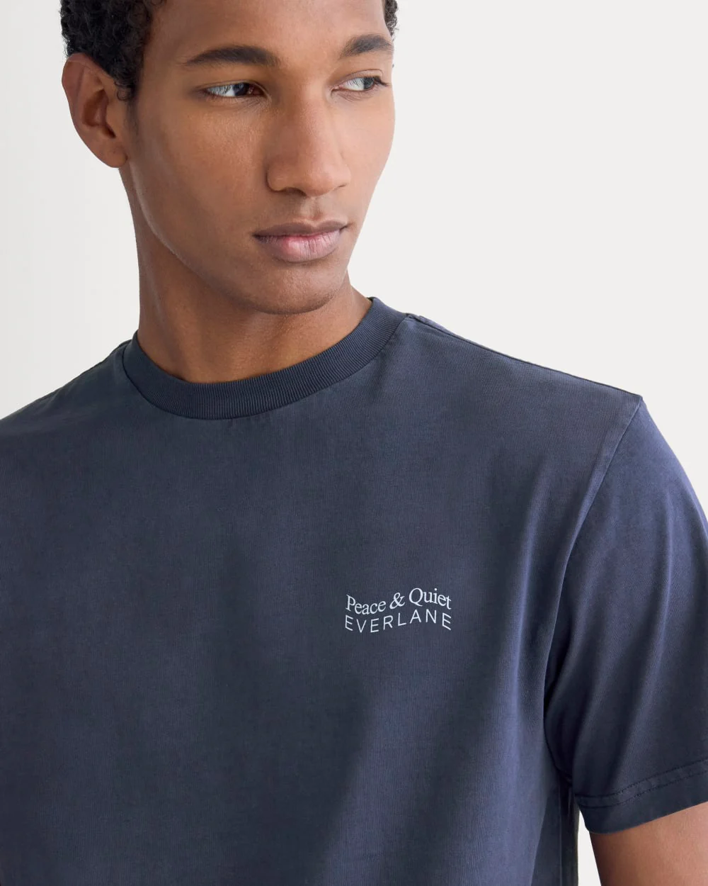 Everlane x Peace & Quiet Graphic Logo Tee |  Navy
