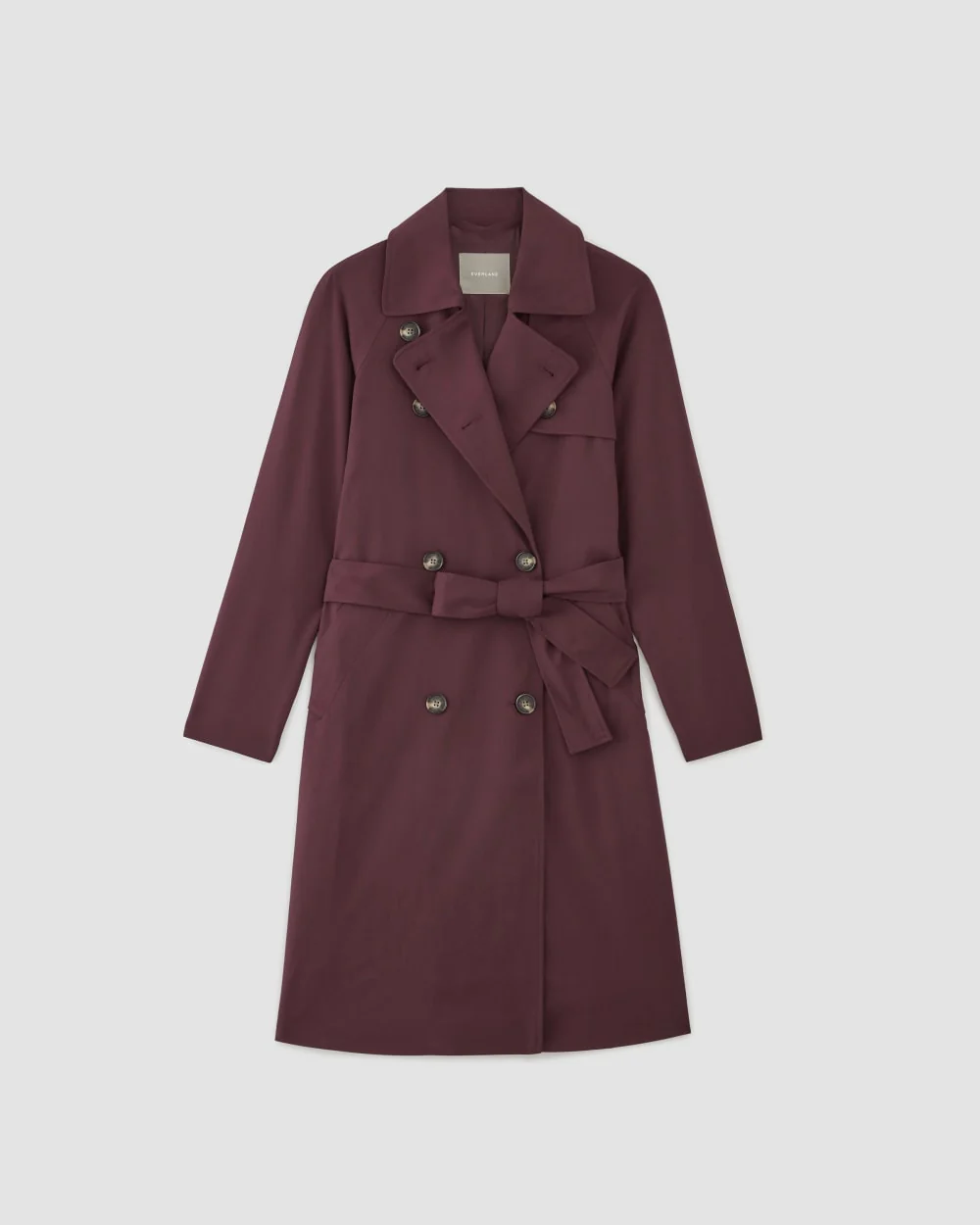 The Italian Wool Modern Trench | Burgundy