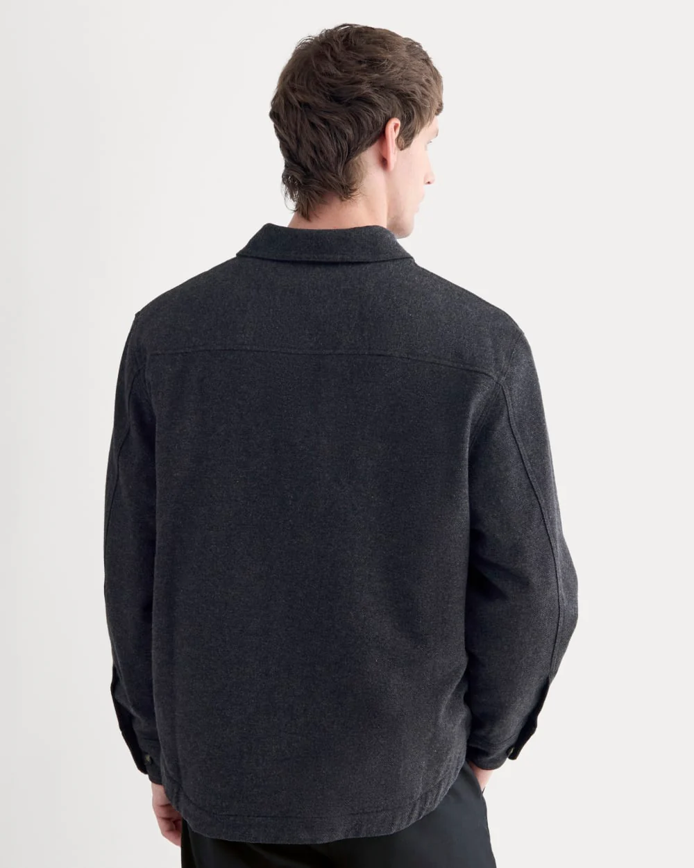 Heavyweight Waffle Twill Overshirt | Heather Charcoal