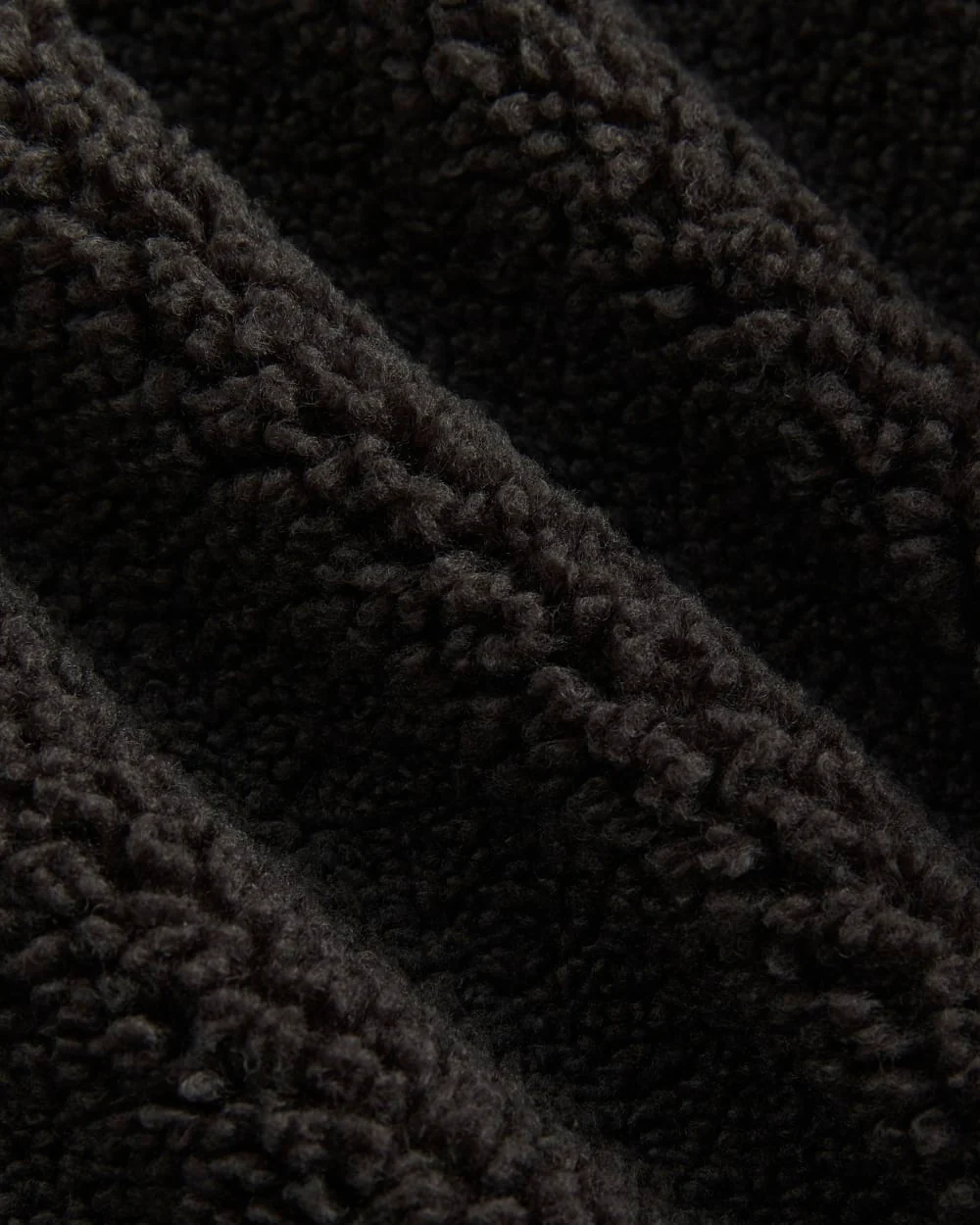 Reversible Teddy Half-Zip Pullover | Black