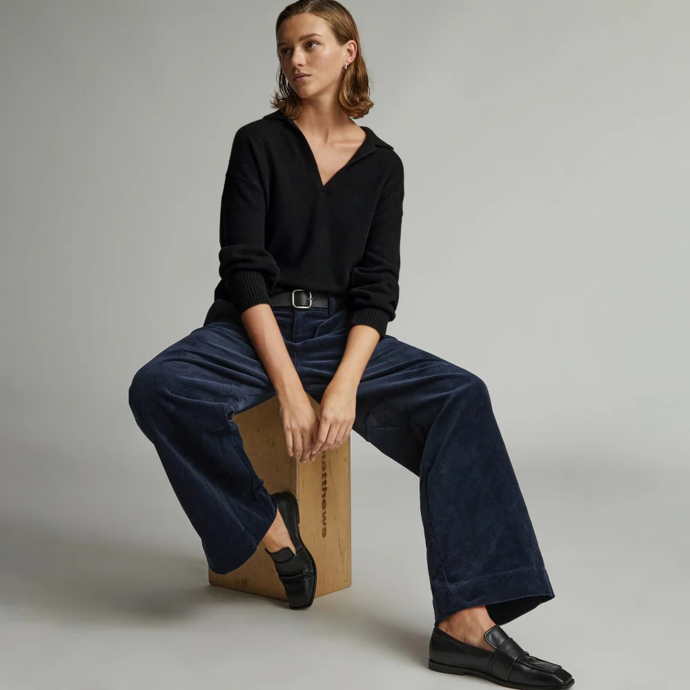 The Cashmere Polo | Black