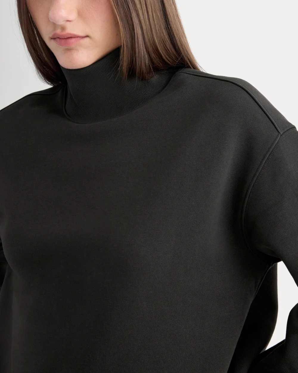 Luxe Fleece Turtleneck | Black