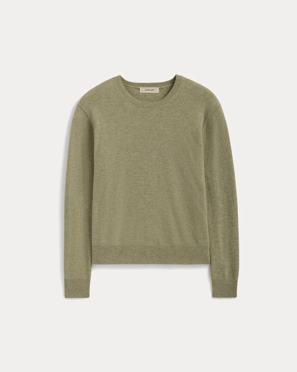 The Classic Crew in Cashmere | Light Heathered Moss