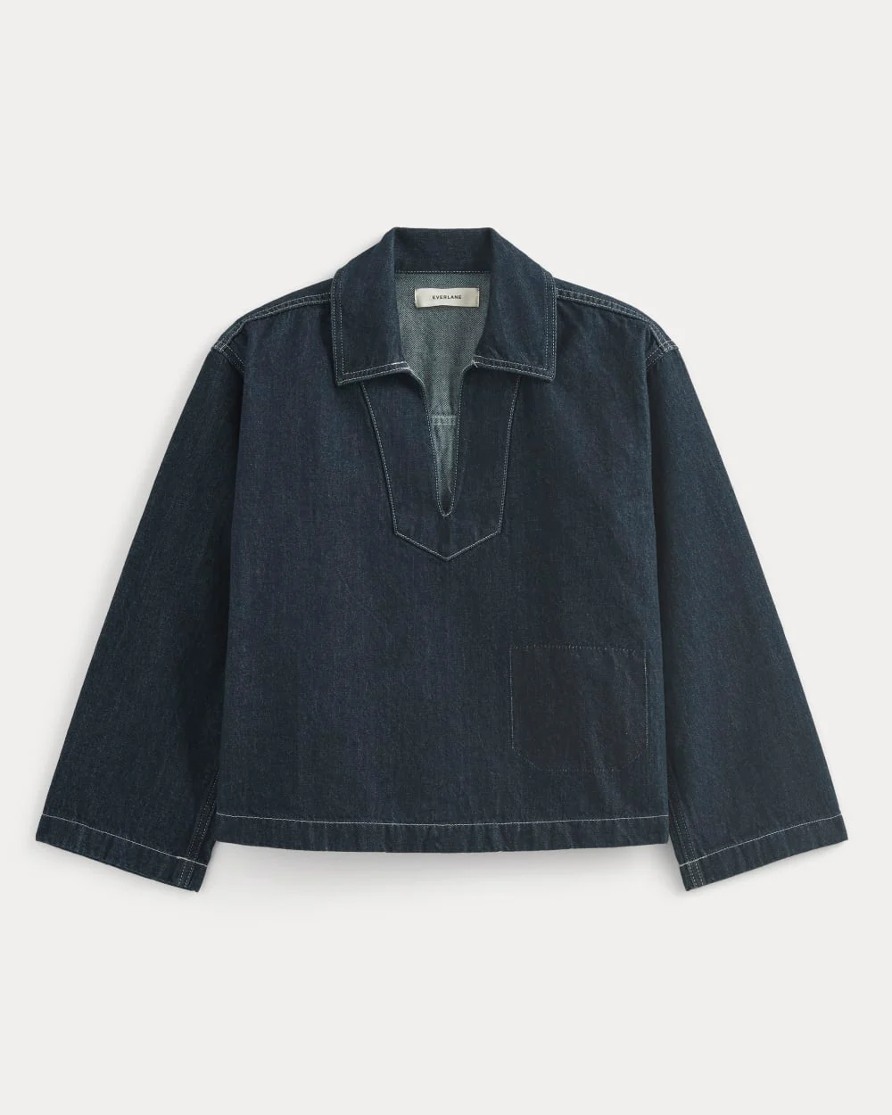 The Cropped Denim Tunic | Tungsten Rinse