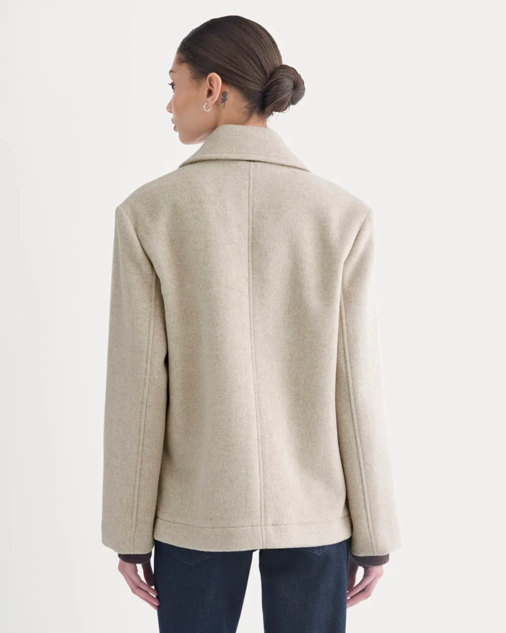 ReWool Short Peacoat | Heather Wheat
