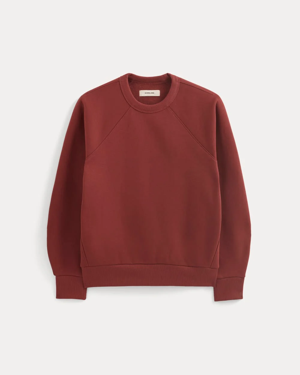 Luxe Fleece Raglan Crewneck | Merlot