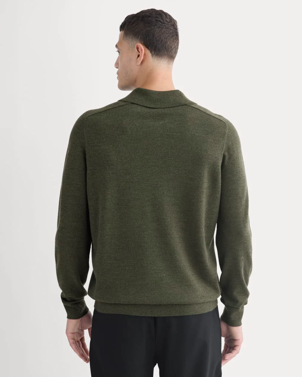 Ultrasoft Polo Sweater | Heather Beech