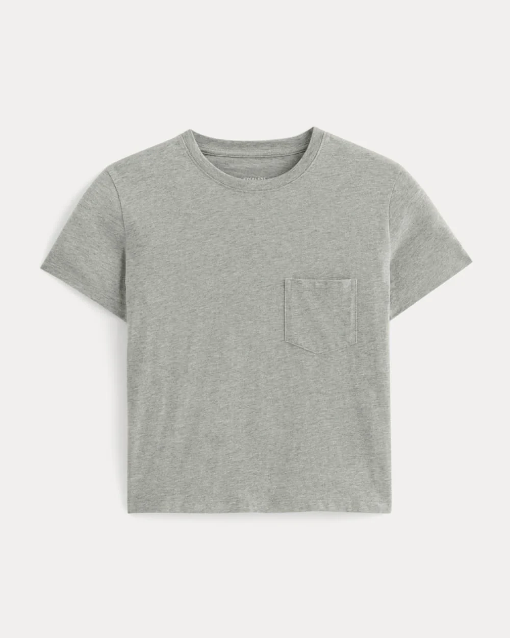 The Box-Cut Tee in Essential Cotton |  Heathered Grey | Pocket
