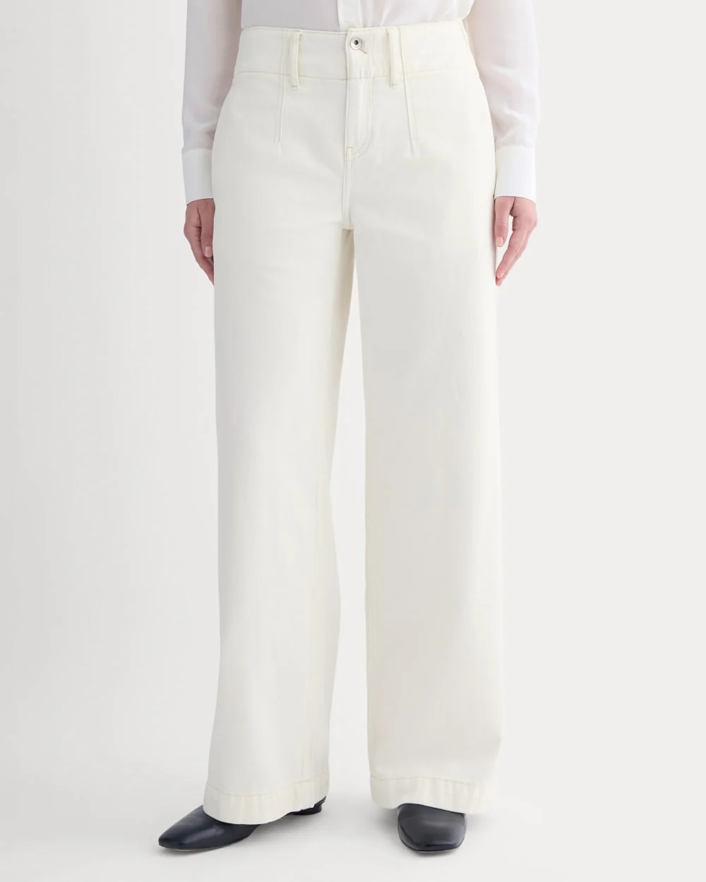 The Mid-Rise Trouser Jean | Ecru