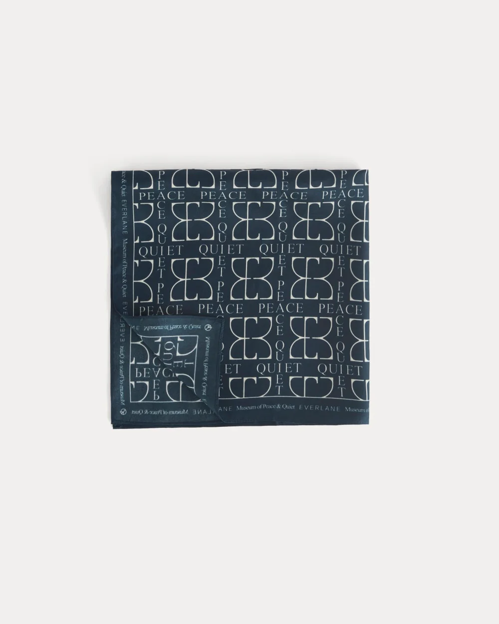 Everlane x Peace & Quiet Silk Bandana |  Navy