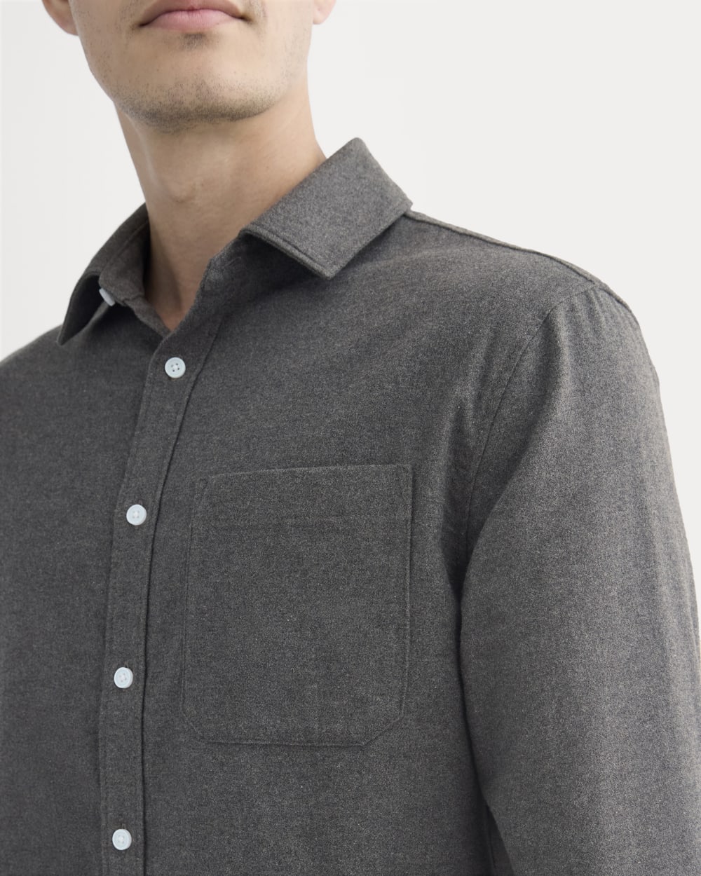 Brushed Flannel Shirt | Heathered Graphite