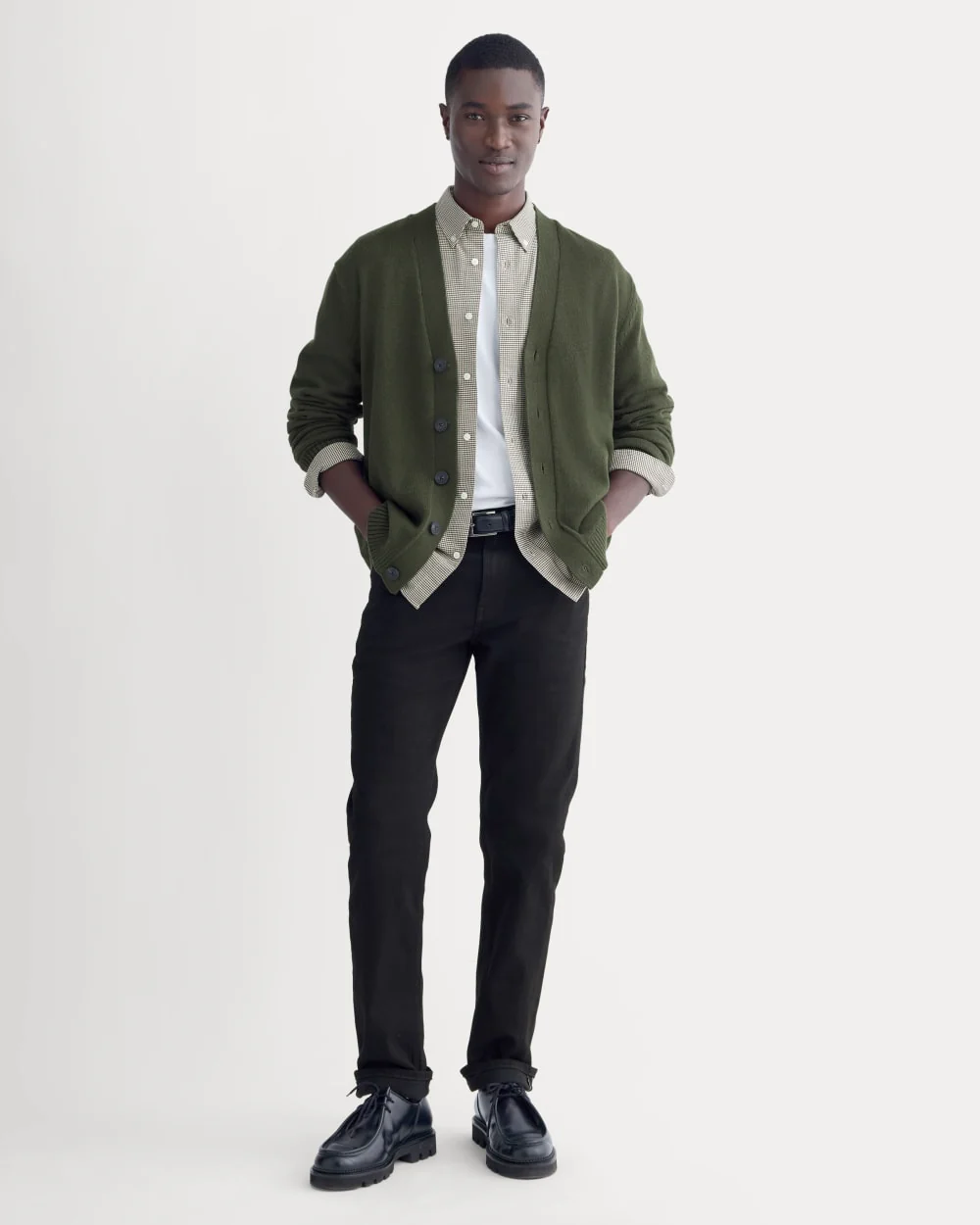 The Classic Cardigan in Everyday Cotton | Dark Green