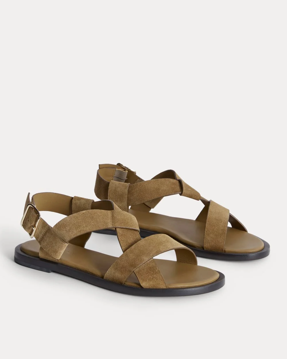 The City Strap Sandal | Sand Suede