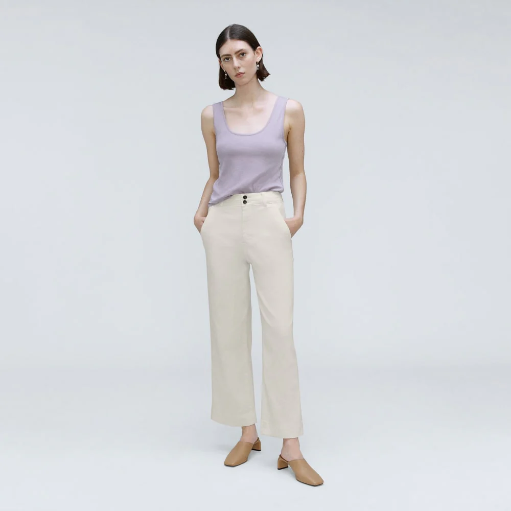 The Organic Wide-Leg Pant | Bone