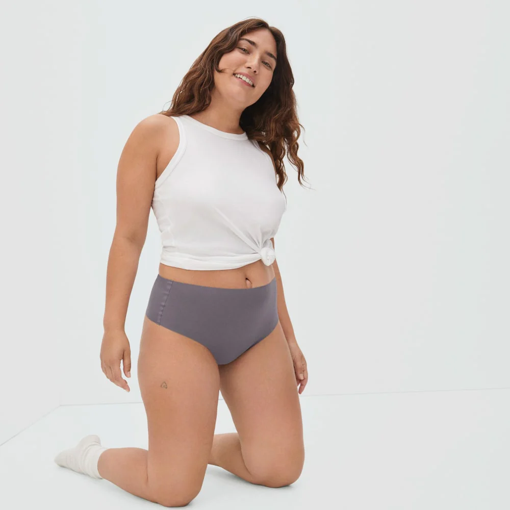 The Invisible High-Rise Thong | Plum Grey