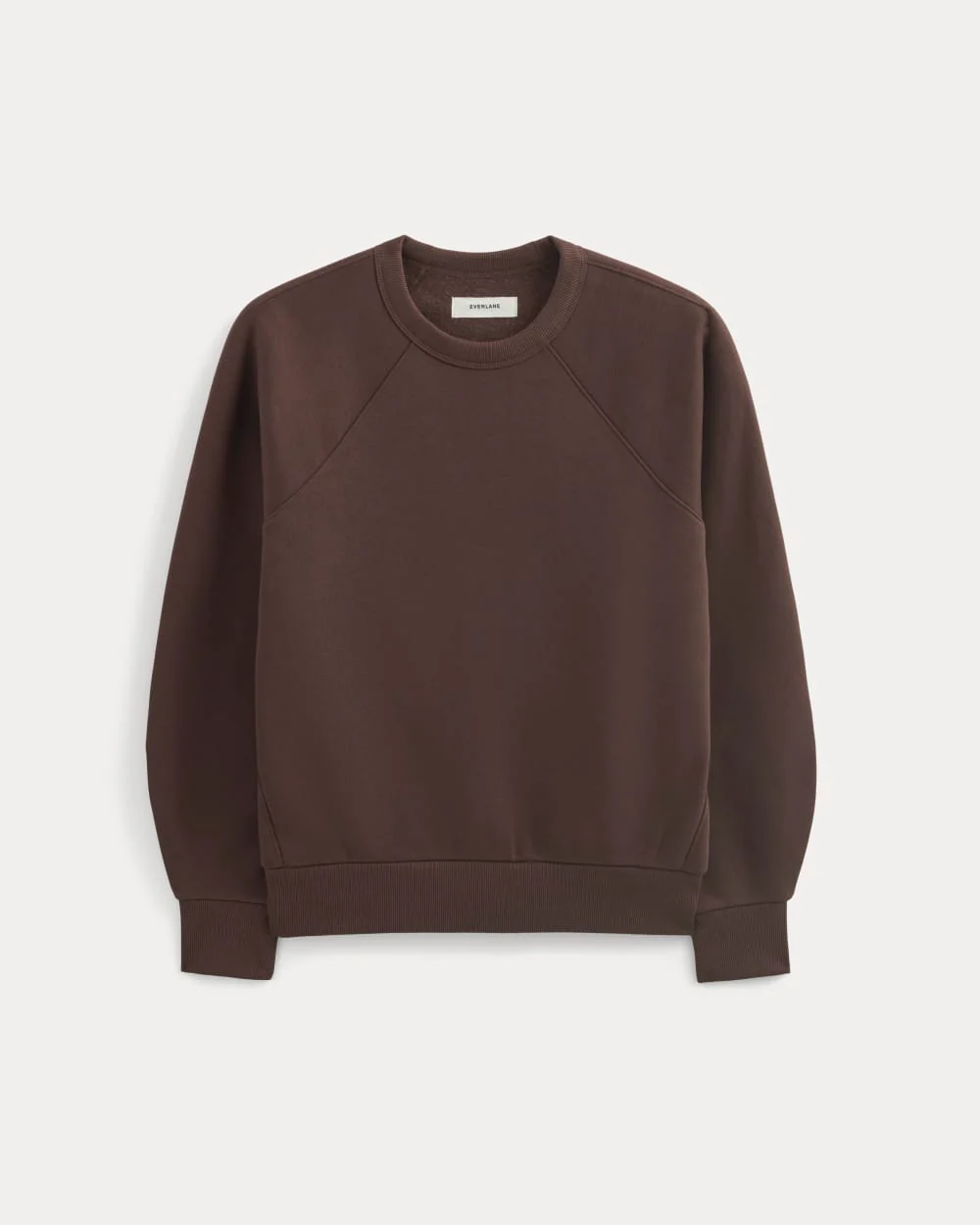 Luxe Fleece Raglan Crewneck | Dark Chocolate