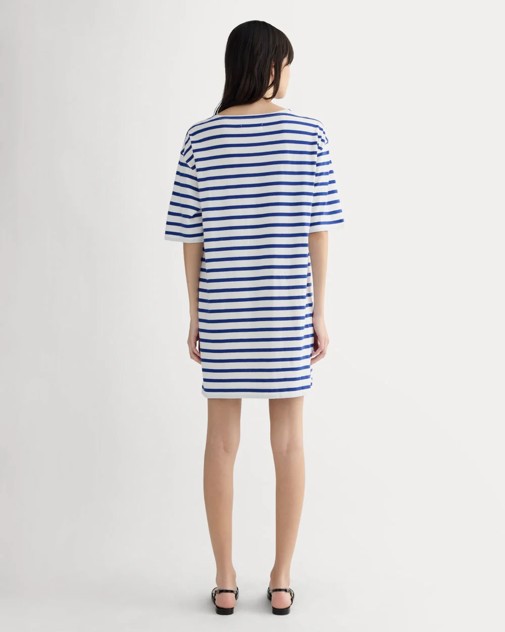The Mariner Dress | Bone / Mazarine Blue