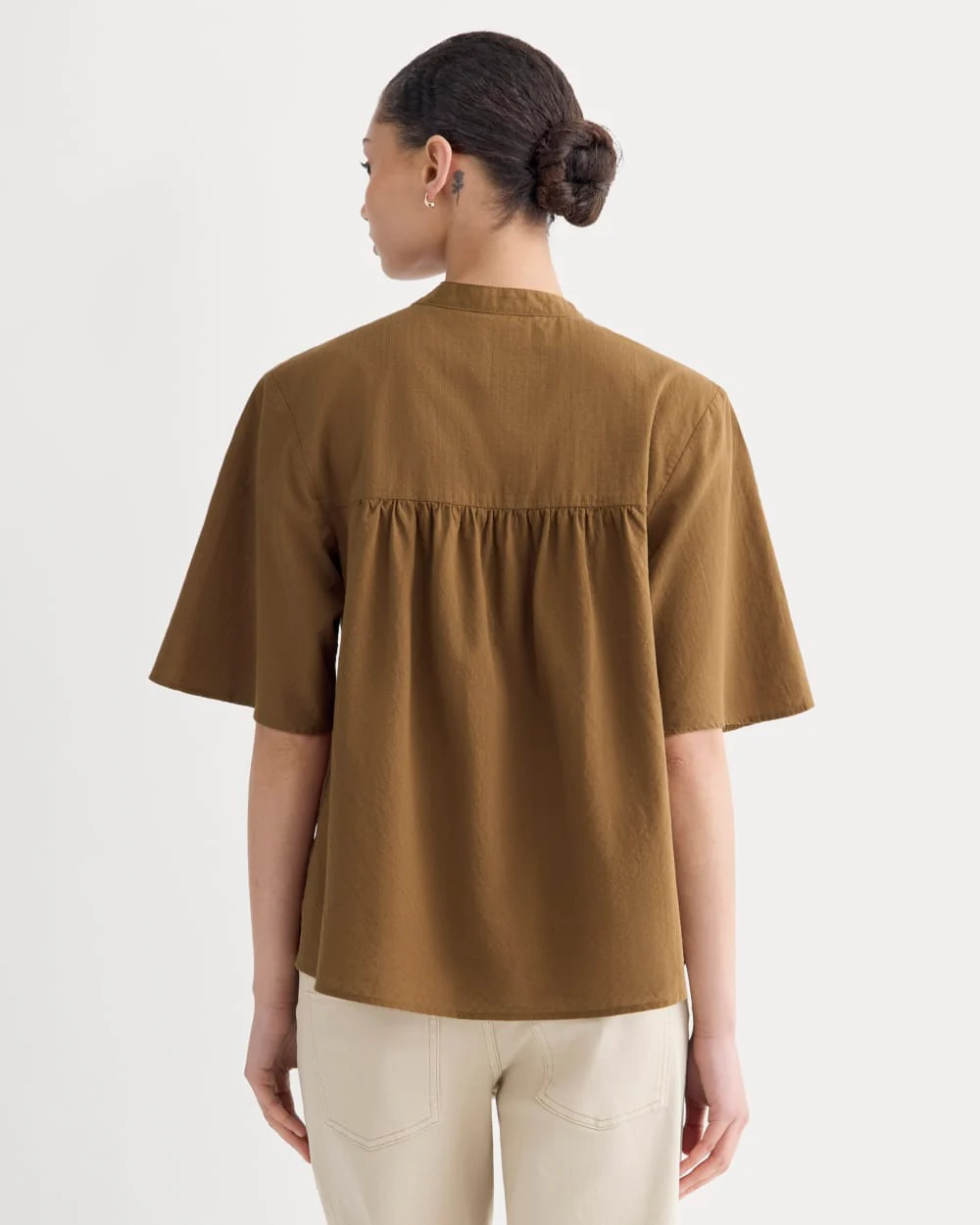 The Gauze Tie-Front Shirt | Toffee