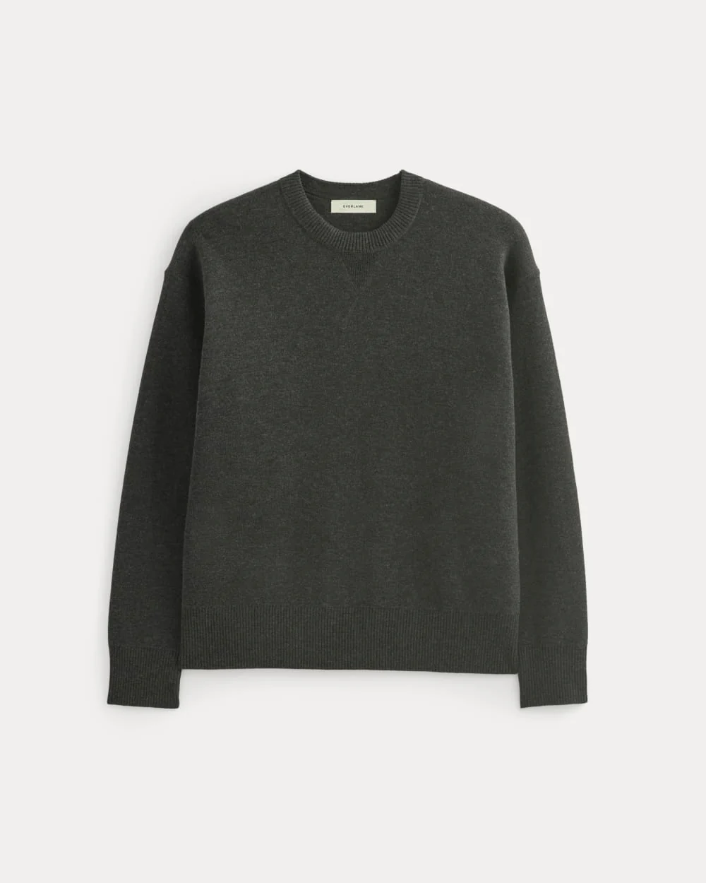 Luxe Merino Double-Knit Sweater | Heather Charcoal