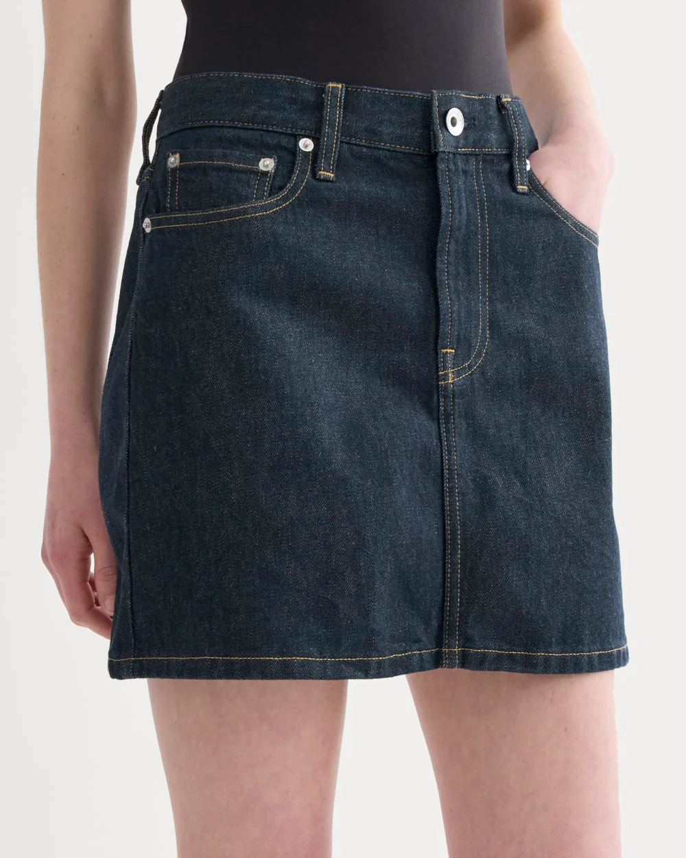 The Denim Mini Skirt | Dark Indigo