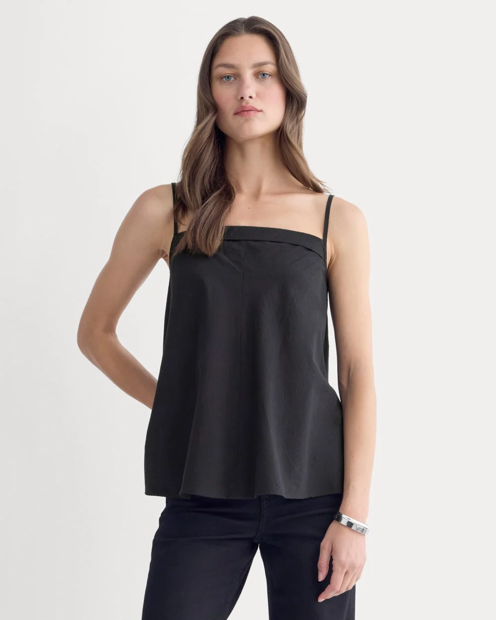 The Flowy Gauze Cami | Black