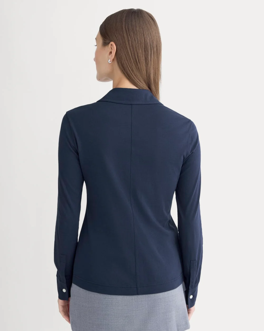 Button-Up Shirt in Essential Cotton | Navy