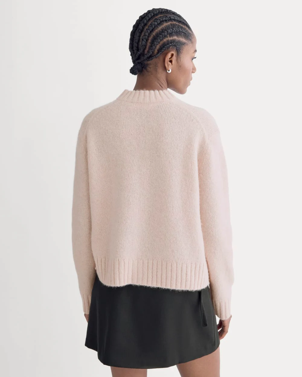 The Crew Cardigan in Alpaca | Soft Rose