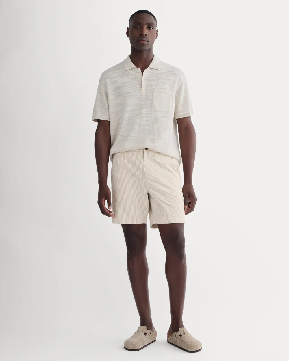 The Cotton Linen Polo | Birch