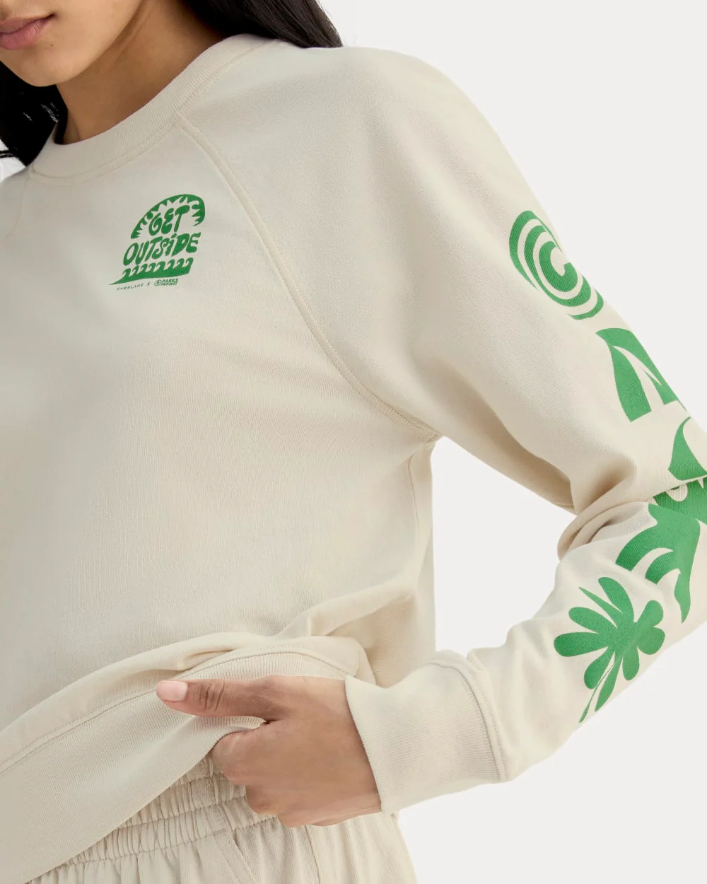 The Everlane x Parks Project Off-Duty Long-Sleeve Tee | Natural / Green