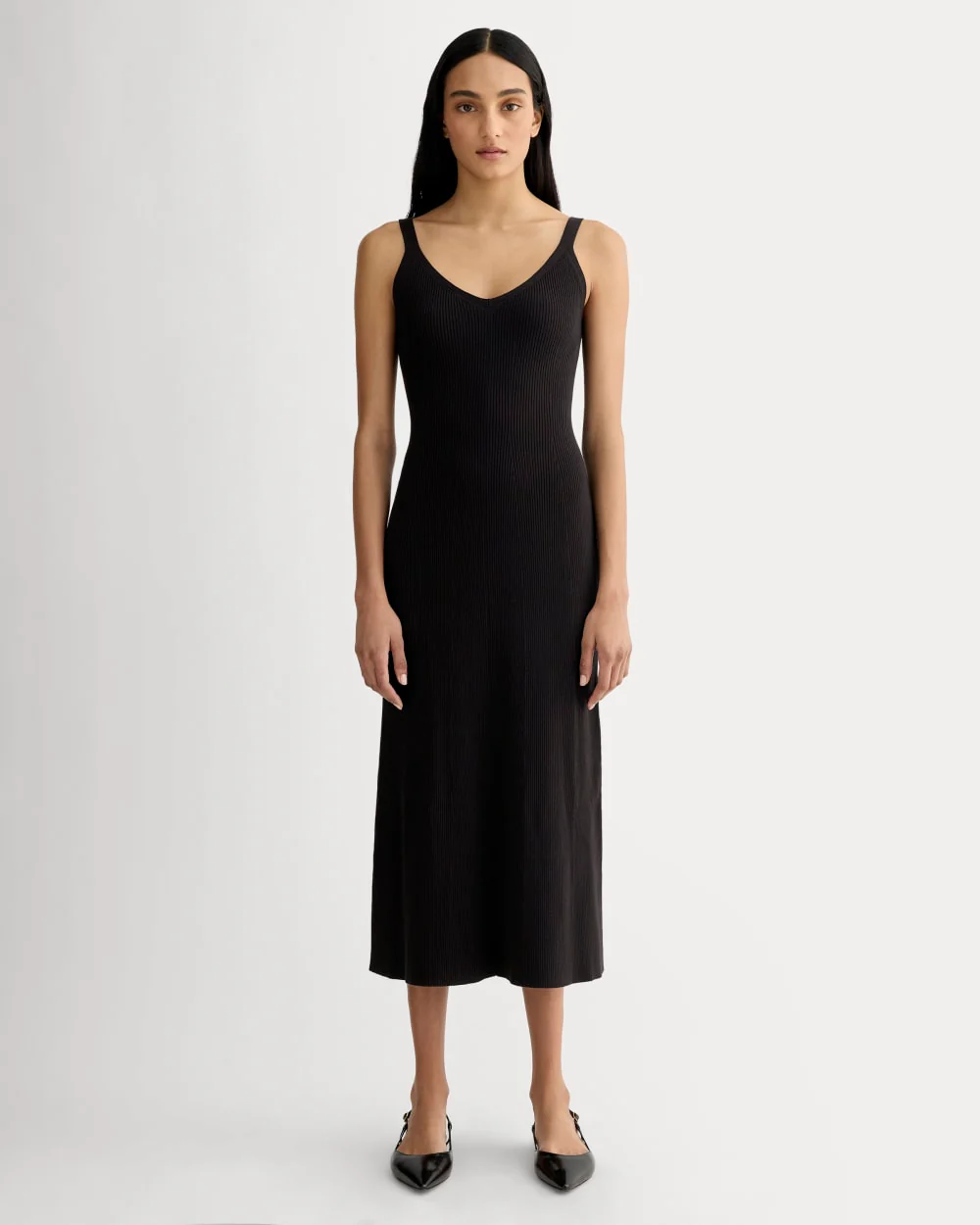 The Fine Knit Cami Dress | Black