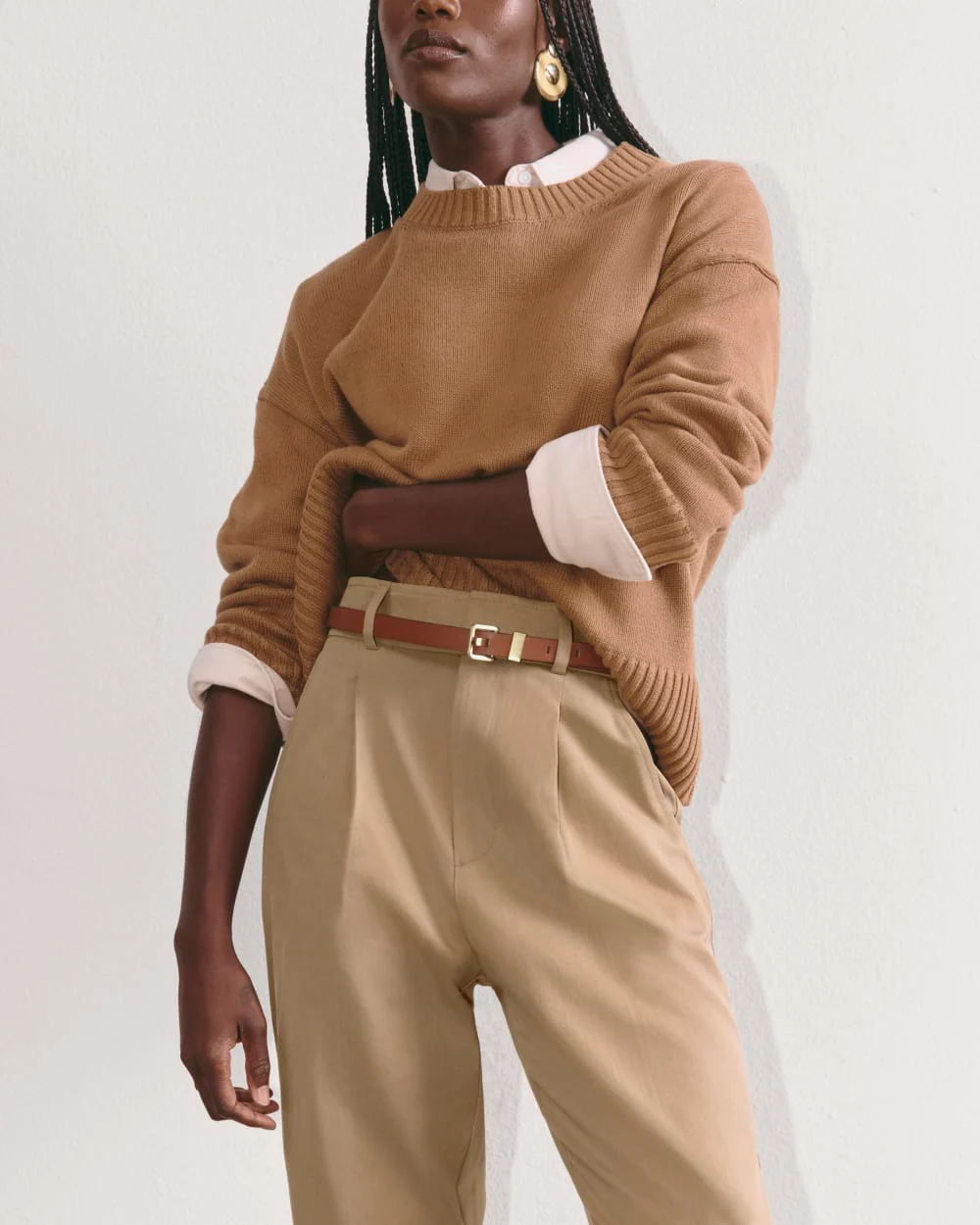 The Draper Tapered Pant in Buttersmooth | Ash Brown