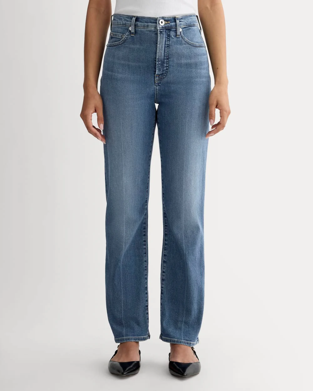 The High-Key Stovepipe Jean | Mid Indigo