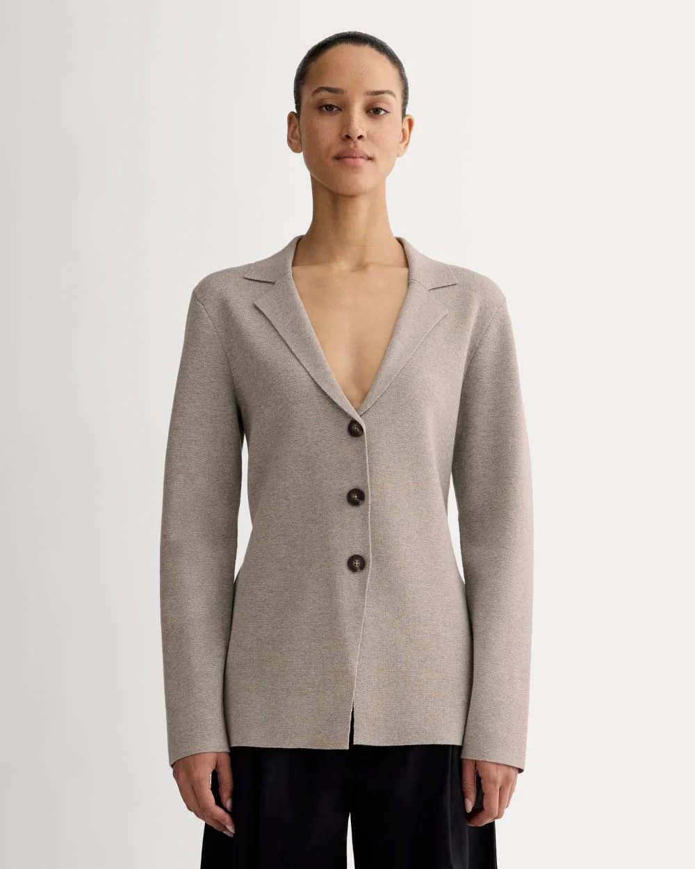 The Knit Blazer | Light Heathered Grey