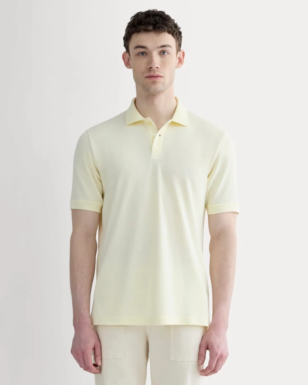 The Pique Polo | Light Yellow