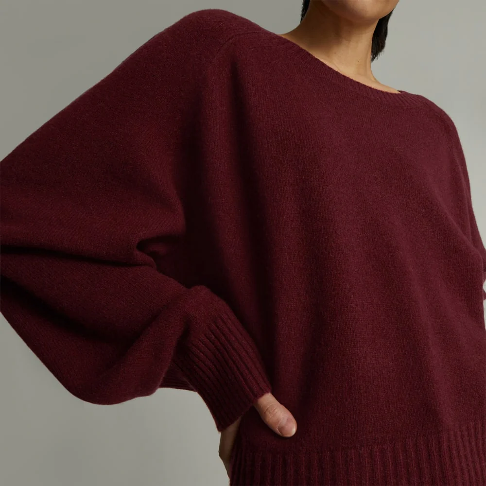 The Cashmere Boxy Crew | Tawny Port