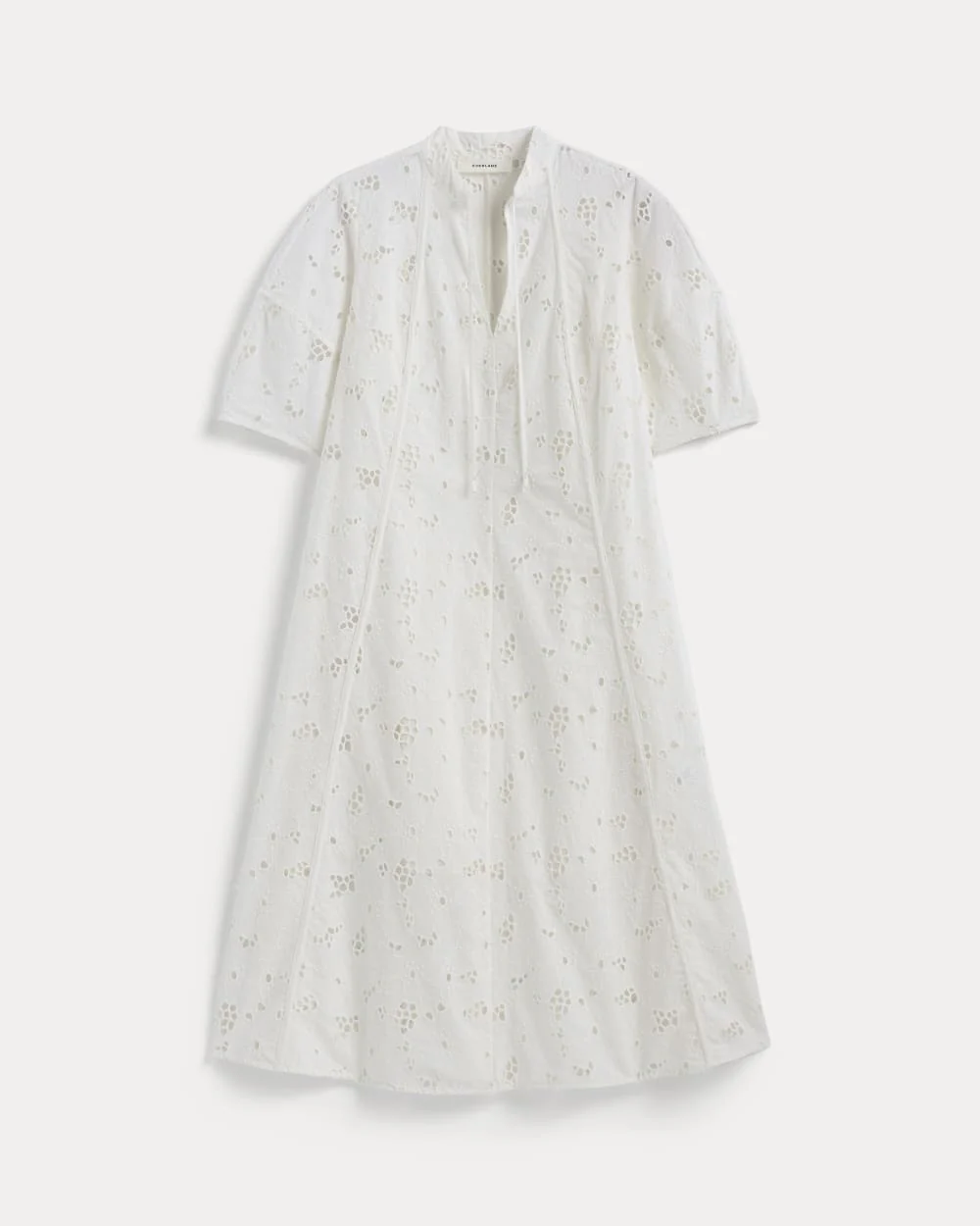 The Eyelet Midi Dress | Bone