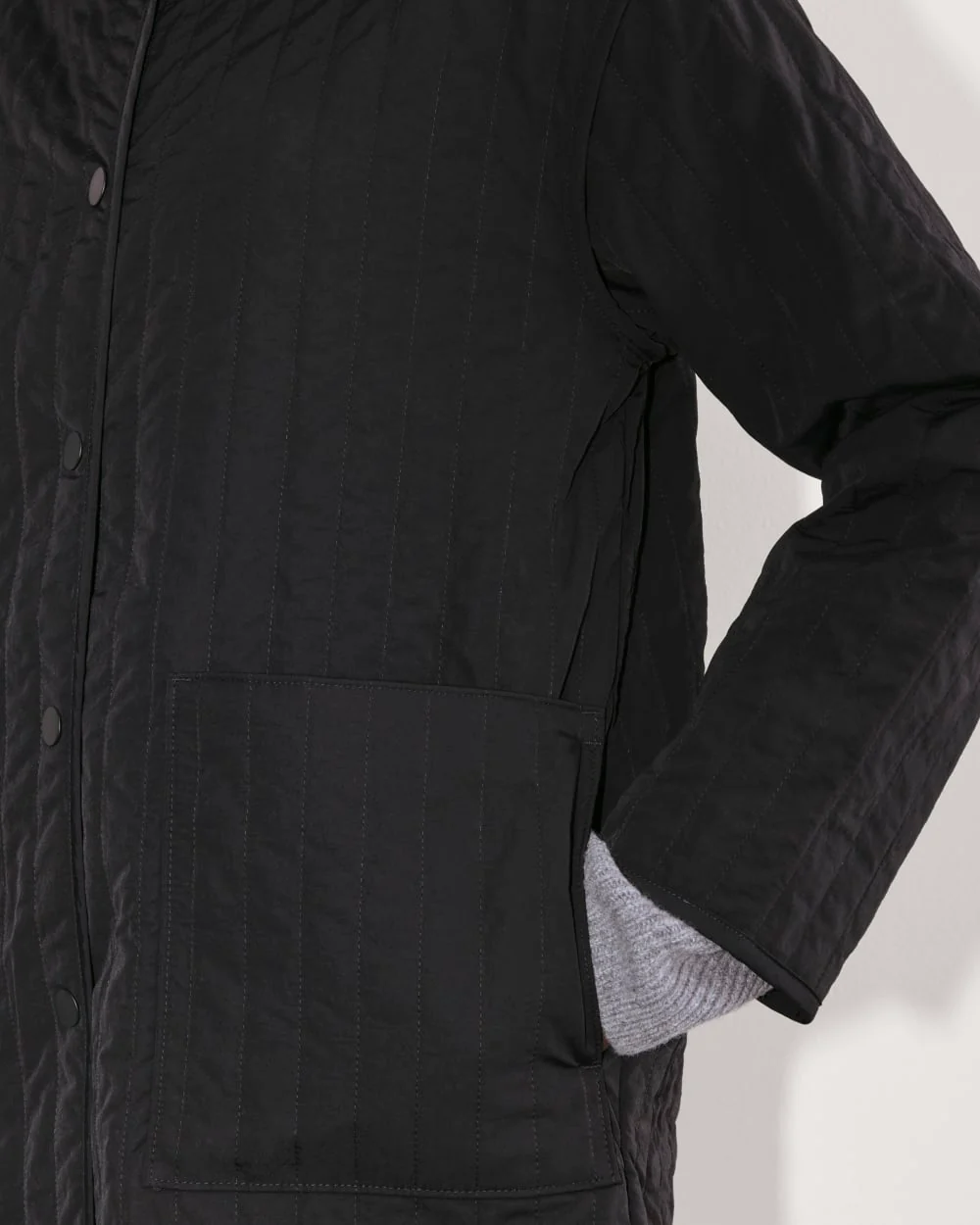 The Midi Quilted Liner | Black