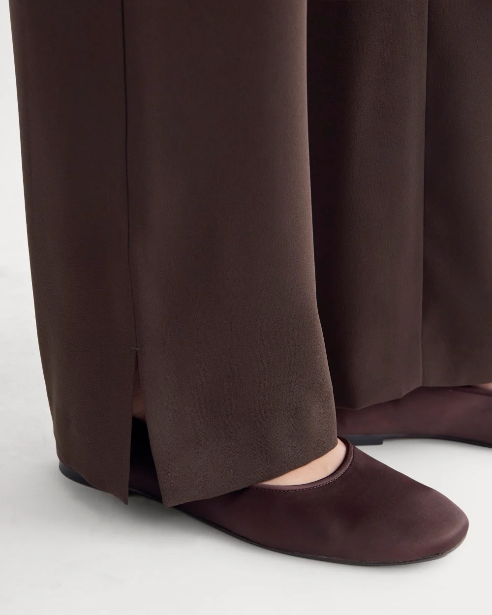 Drapey Crepe Pant | Dark Chocolate
