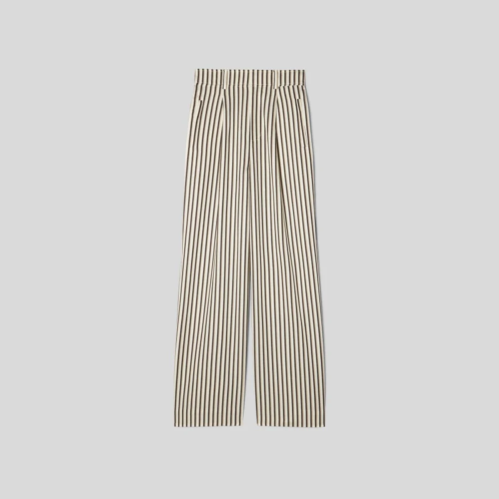 The Draper Pleated Pant in Buttersmooth | Ombre Stripe | 30 Inseam