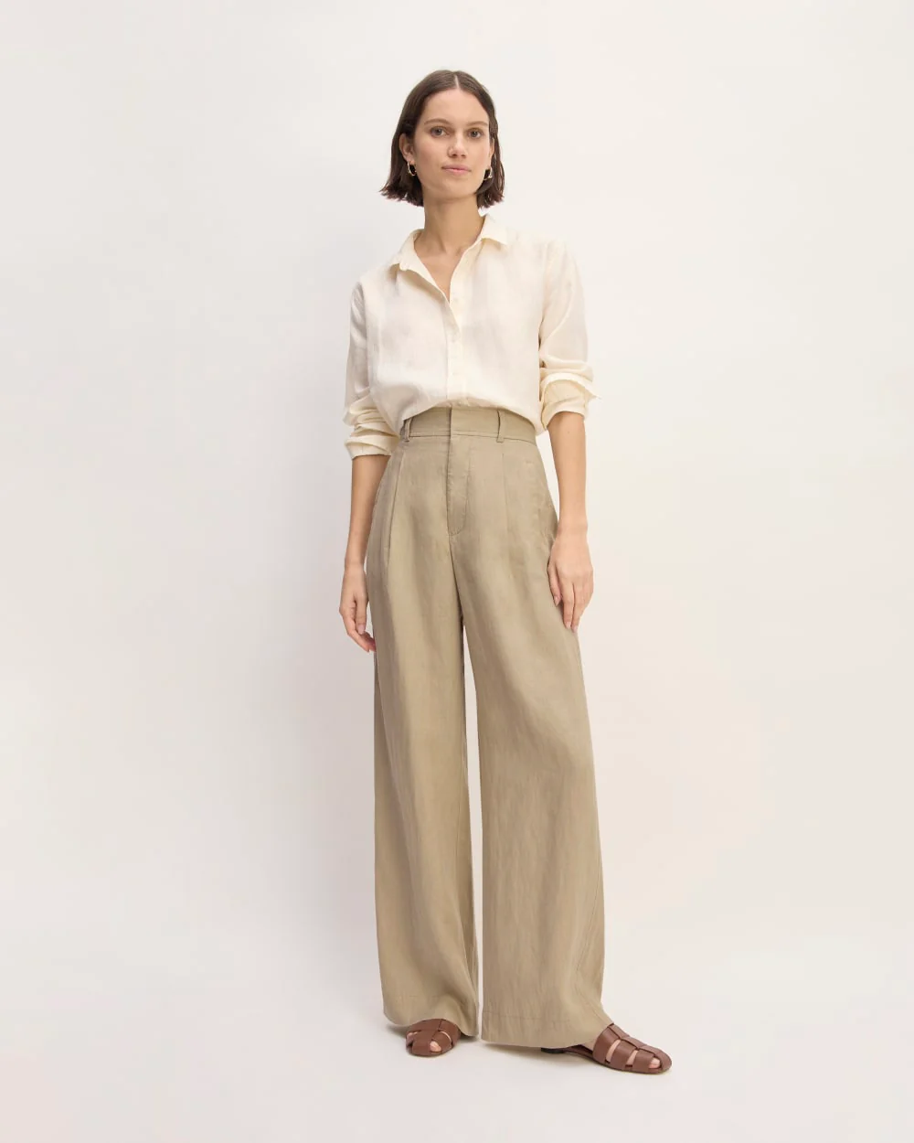 The Linen Way-High® Drape Pant  | Trench Coat Khaki